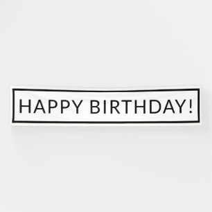 Designer Inspiriert White Birthday Banner