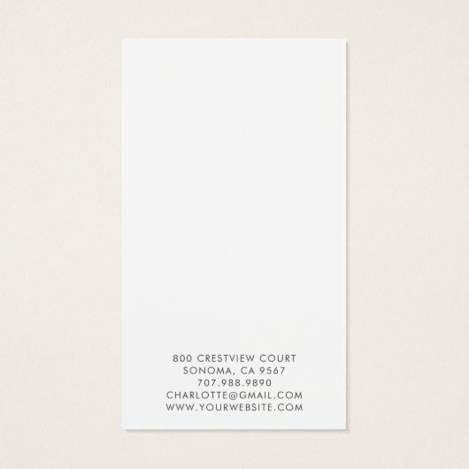 Designer Jewele Necklace Script Display Card (Rückseite)