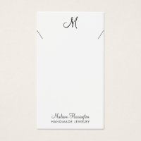 Designer Jewele Necklace Script Display Card