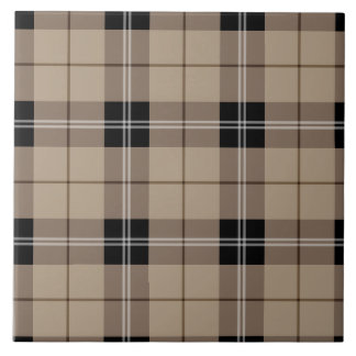 Designer kariert / tartan Muster braun und schwarz Fliese