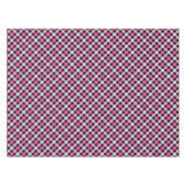 Designer kariert / tartan Muster rosa und schwarz Tischdecke (Vorderseite (Horizontal))