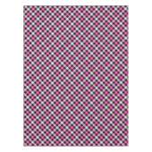 Designer kariert / tartan Muster rosa und schwarz Tischdecke (Vorderseite)