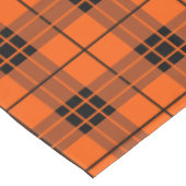 Designer karierte Muster orange und schwarz Tischdecke (Schrägansicht)