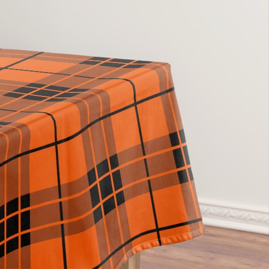 Designer karierte Muster orange und schwarz Tischdecke (Beispiel)