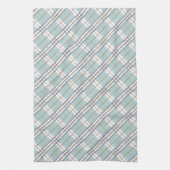 Designer Kariertes Muster Blau Grau braun Handtuch (Vertikal)