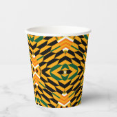 Designer Kente Print Paper Cups Pappbecher (Vorderseite)