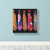 Designer-Krawatte-Auflistung auf Leinwand (Insitu (Holzboden))