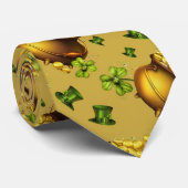 Designer-Krawatte St. Pattys Tagesgold Krawatte (Gerollt)