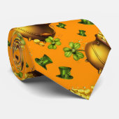 Designer-Krawatte St. Pattys Tagesgold Krawatte (Gerollt)