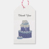 Designer-Kuchen mit Hydrangeas-Geschenketiketten Geschenkanhänger (Vorderseite)