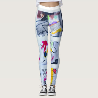 Designer Kunst im Retro-Stil abstrakte Vintage-Leg Leggings