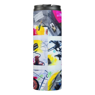 Designer Kunst im Retro-Stil abstrakte Vintage-Leg Thermosbecher