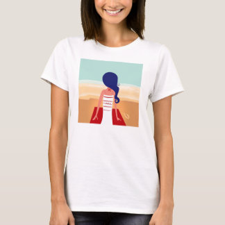 Designer Ladys Shirt mit Beach Girl