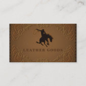 Designer Leather Rustikaler Western Landpferd Visitenkarte (Vorderseite)