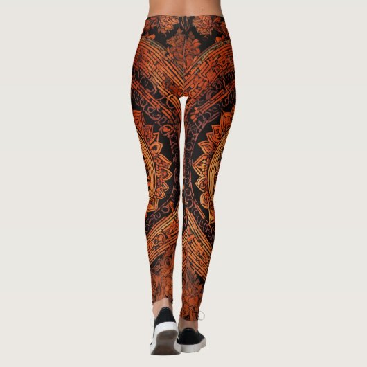 Designer-Leggings mit Tattoo-Inspiriert Mustern Leggings (Rückseite)