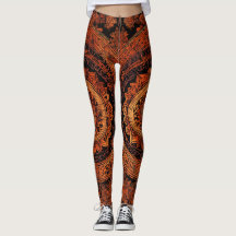 Designer-Leggings mit Tattoo-Inspiriert Mustern