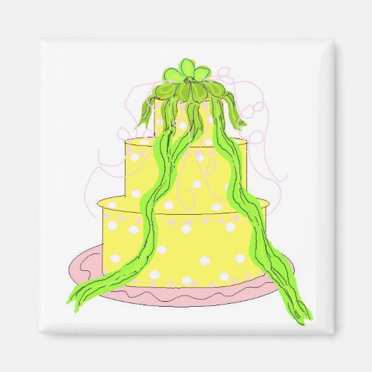 Designer Lemon Cake Magnet (Vorne)