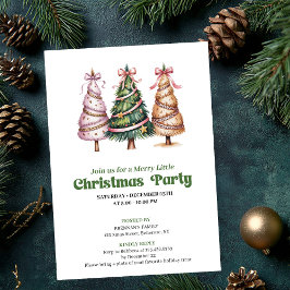 Designer leopard print Christmas tree invitation Einladung