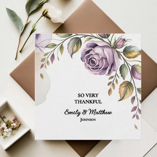 Designer Lila Rose Danke Karte