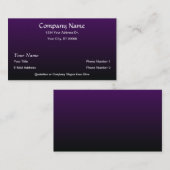 Designer-lila Schwarzes verblassen Visitenkarte (Vorne/Hinten)