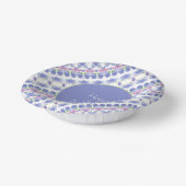 Designer Lila weiß und grün Pappteller (Gewinkelt)