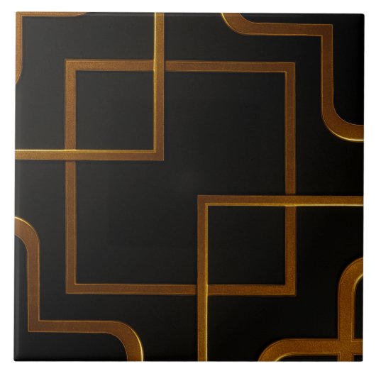 Designer Liquid Gold Black Monochrome Home Backspl Fliese (Vorderseite)