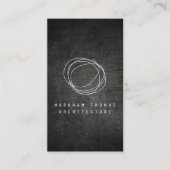 Designer-Logo auf Schwarz-Grunge-Metal Visitenkarte (Vorderseite)
