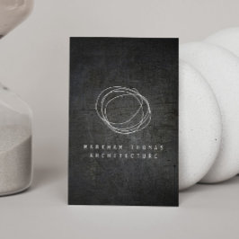 Designer-Logo auf Schwarz-Grunge-Metal Visitenkarte