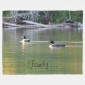 Designer Loon Fleece Blanket (Vorderseite (Horizontal))