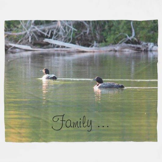 Designer Loon Fleece Blanket (Vorderseite (Horizontal))