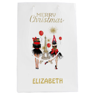 Designer Mit Monogramm Weihnachtsgeschenktasche Mittlere Geschenktüte