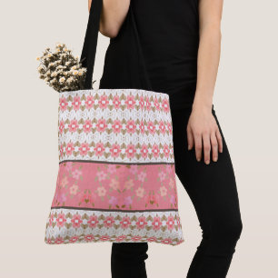 Designer mit rosa Blumenmuster Tasche