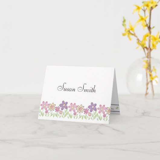 Designer-Mitteilungskarten Karte (Gelbe Blume)