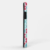 Designer-Monogramm-rotes u. blaues Quatrefoil Case-Mate iPhone Hülle (Hinten/Rechts)