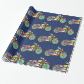 Designer Motorrad Wrapping Paper Geschenkpapier (Ungerollt)