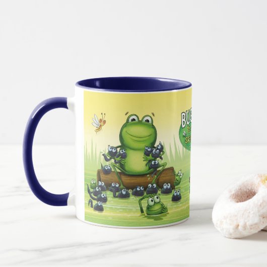 Designer Mug with frog characters design Tasse (Mit Donut)