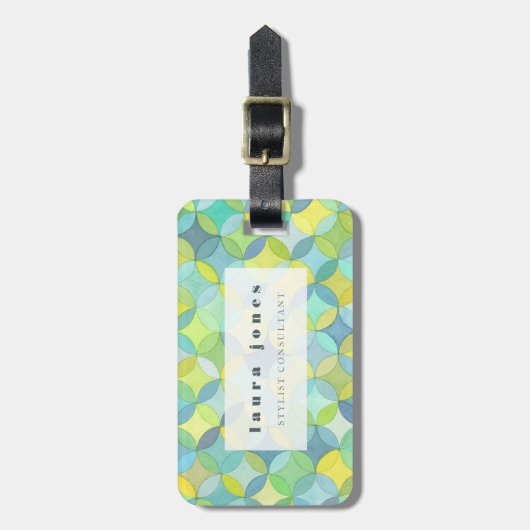 Designer Muster Personalisiert Gepäckmarke Gepäckanhänger (Vorderseite vertikal)