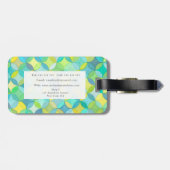 Designer Muster Personalisiert Gepäckmarke Gepäckanhänger (Rückseite horizontal)