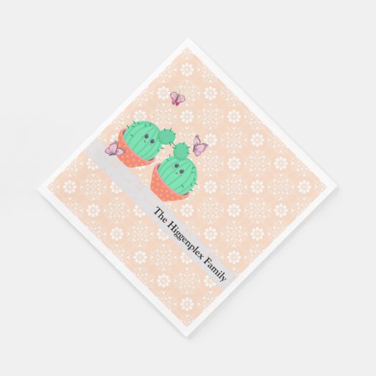 Designer Napkins mit Cacti Serviette (Ecke)