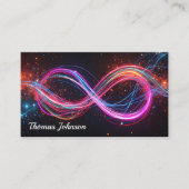 Designer Neon Infinity Symbol Visitenkarte (Vorderseite)