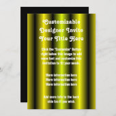 Designer Neon Lights Anpassbare Einladung (Vorne/Hinten)