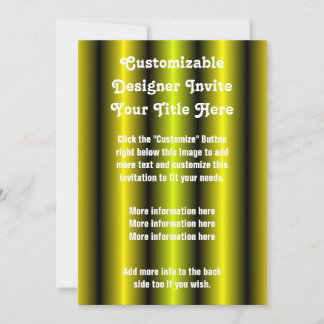 Designer Neon Lights Anpassbare Einladung