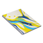 Designer-Notebook - Abstrakte Gelbe und blaue Kuns Notizblock (Rechte Seite)