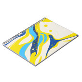 Designer-Notebook - Abstrakte Gelbe und blaue Kuns Notizblock (Linke Seite)