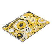 Designer-Notebook mit Abstrakt Gelb und Schwarz Notizblock (Linke Seite)