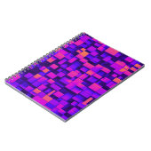 Designer-Notebook mit Abstraktem Lila und orangefa Notizblock (Linke Seite)