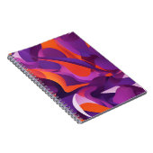 Designer-Notebook mit Abstraktem Lila und orangefa Notizblock (Rechte Seite)