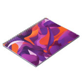 Designer-Notebook mit Abstraktem Lila und orangefa Notizblock (Linke Seite)