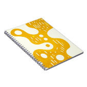 Designer-Notebook mit Abstrakter gelber Kunst Notizblock (Rechte Seite)