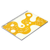Designer-Notebook mit Abstrakter gelber Kunst Notizblock (Linke Seite)
